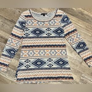 Living Doll Women's Large Aztec design top